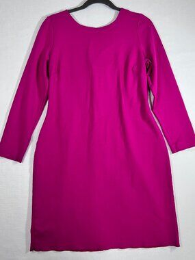 Banana Republic Fuchsia Sheath Work Party Dress Size 12 Back Zip Long Sleeve